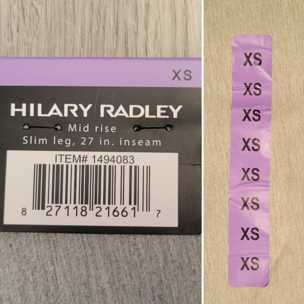 Hilary Radley Light Gray Full-Length Straight Leg Trouser Pants, Women (XS) NWT - Picture 13 of 14